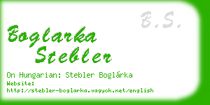 boglarka stebler business card